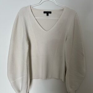 Banana Republic V-Neck Sweater - Soft Cream
